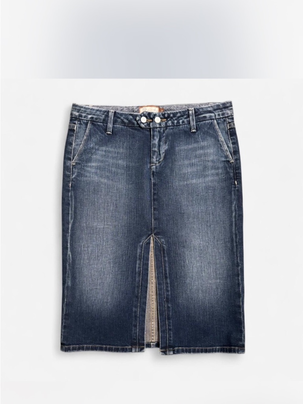 PAIGE Blue Denim Premium Denim Skirt midi size 28